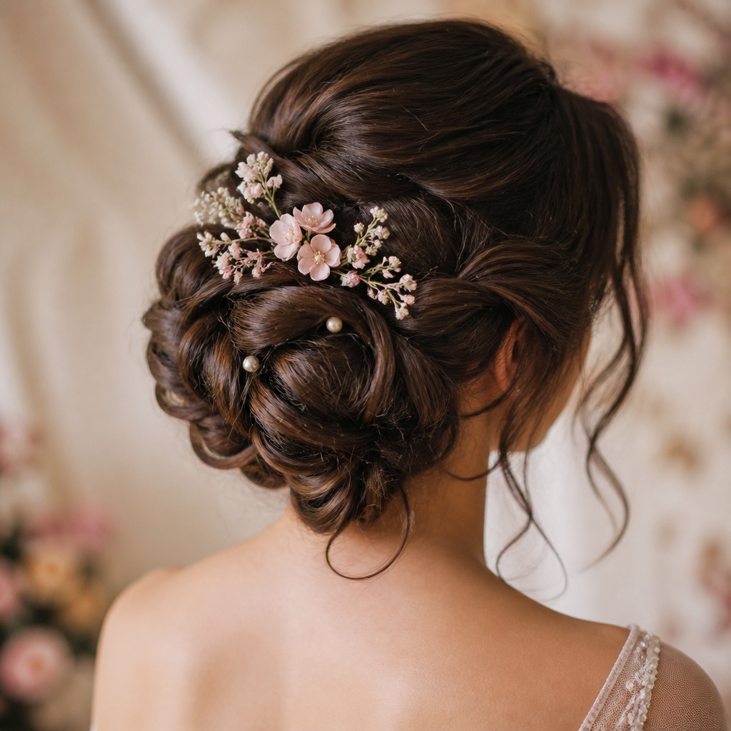 Bridal hairstyle at Girls Inn